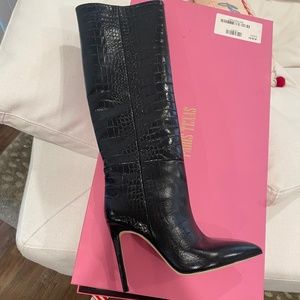 Paris Texas Boots - Black Croc